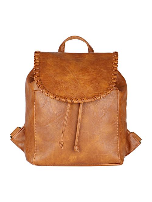 brown leatherette (pu) fashion backpack - 15904586 - Very Small Image - 1