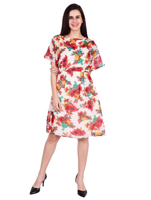 a-line floral dress - 15907861 - Very Small Image - 1