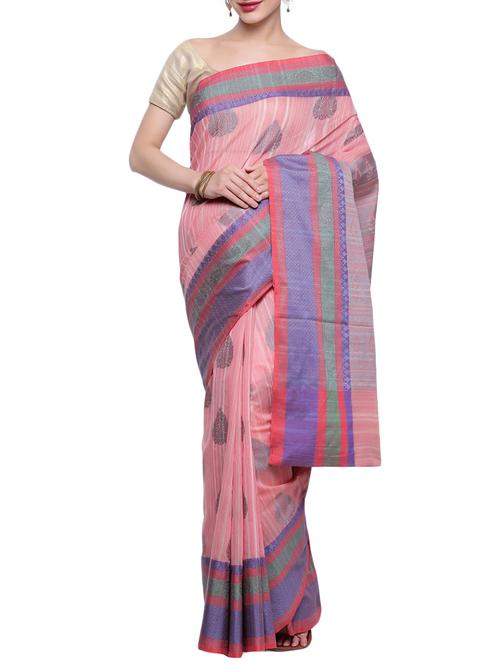 self design banarasi saree with blouse - 15909444 - Very Small Image - 1