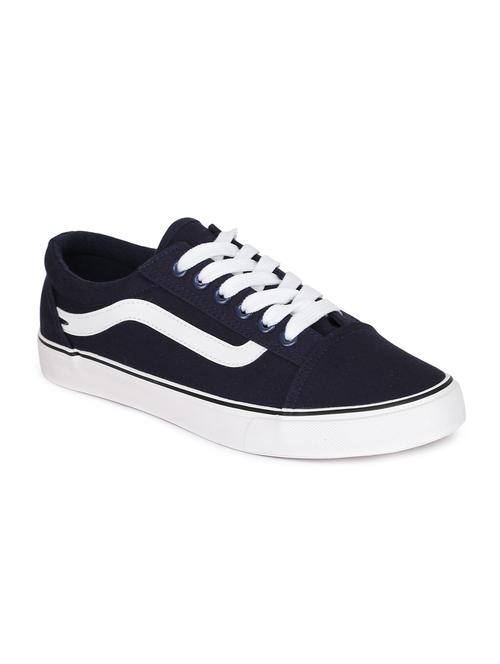 navy canvas lace up sneakers - 15913540 - Very Small Image - 1