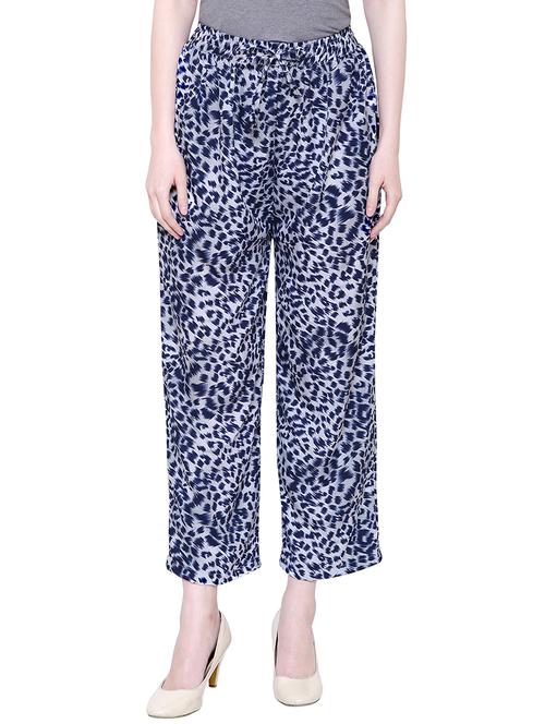animal print drawstring waist trousers - 15914035 - Very Small Image - 1