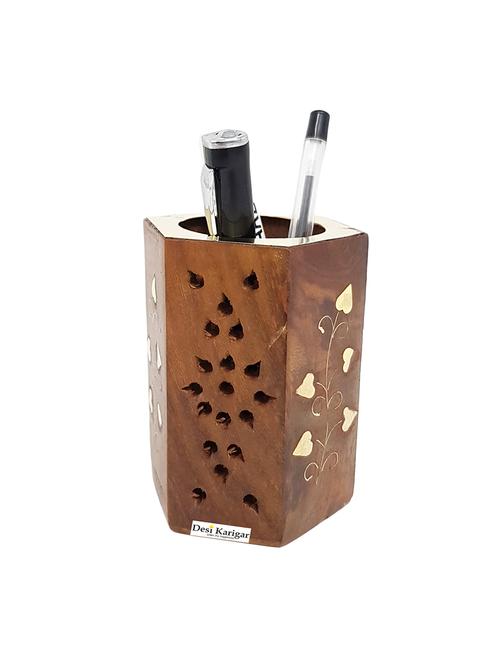 wooden pen stand - 15914181 - Very Small Image - 1