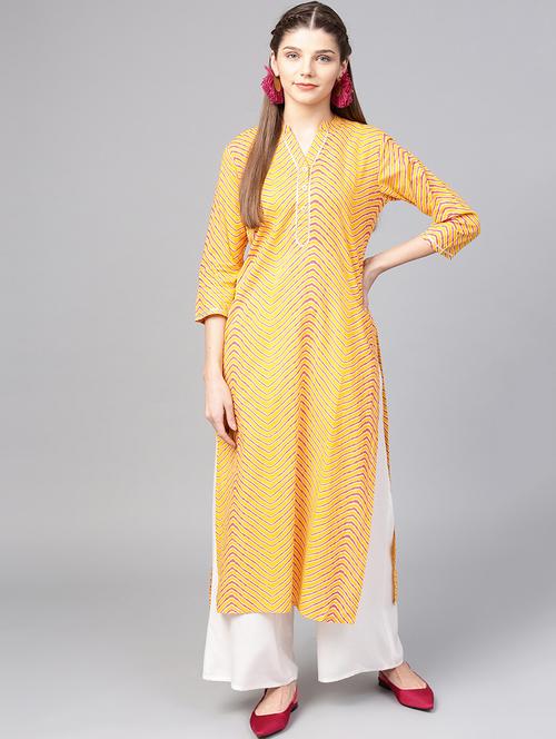 leheriya straight kurta - 15916873 - Very Small Image - 1