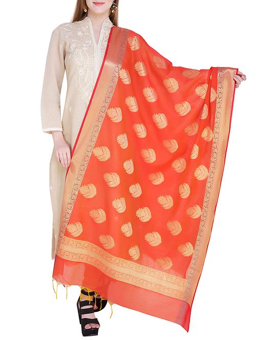 silk banarasi dupatta - 15917981 - Very Small Image - 1