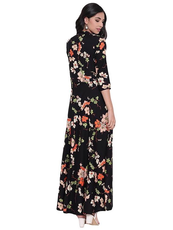 flared floral kurta - 15918229 - Zoom Image - 2