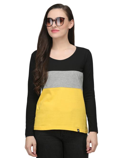 color block round neck tee  - 15918674 - Very Small Image - 1