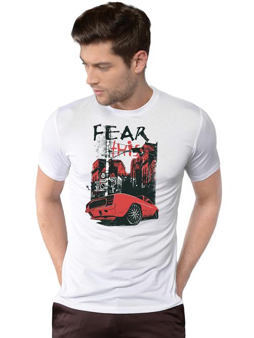 white chest print tshirt - 15919427 - Very Small Image - 1