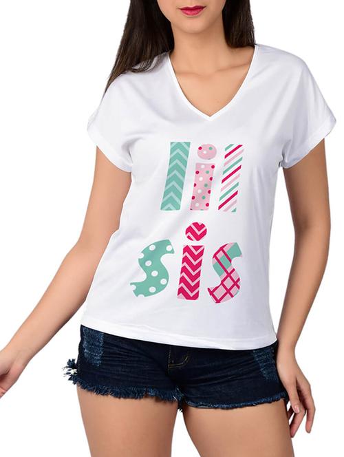 v-neck graphic print tee - 15920456 - Very Small Image - 1