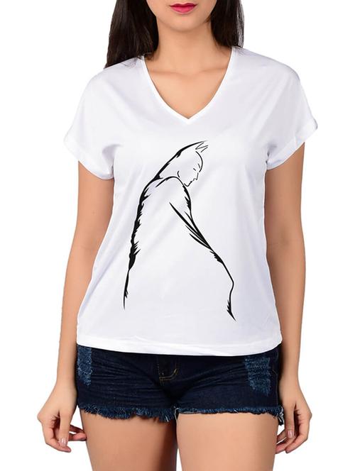 v-neck graphic print tee - 15920458 - Very Small Image - 1