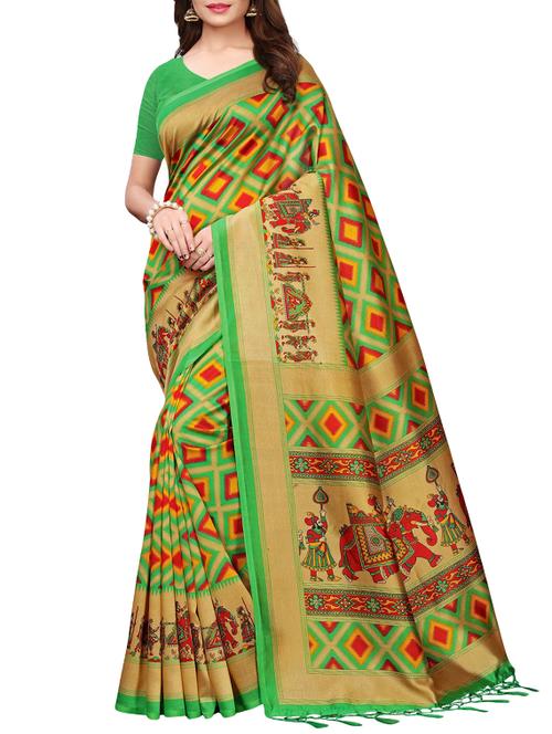 animal print silk saree - 15920887 - Very Small Image - 1