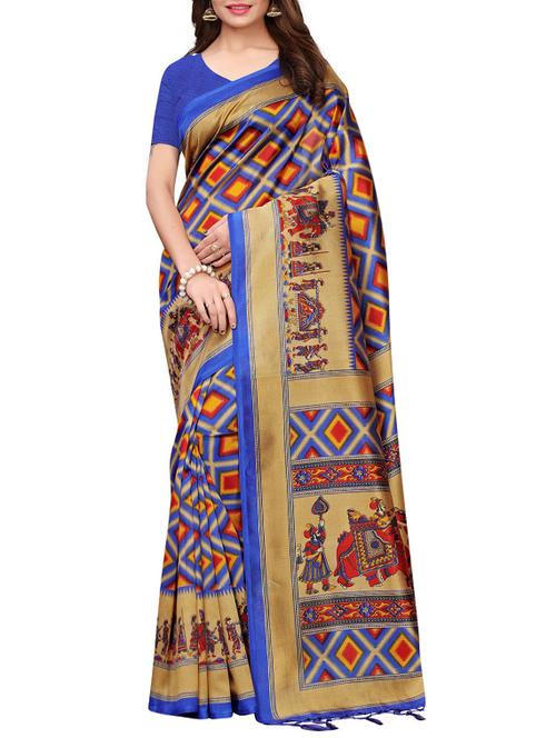 animal print silk saree - 15920889 - Very Small Image - 1