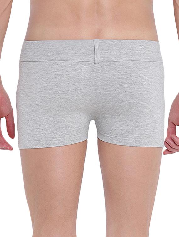 grey melange cotton spandex trunks - 15921795 - Zoom Image - 2