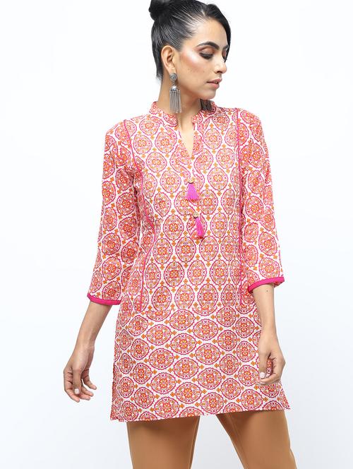 printed straight kurti - 15922556 - Very Small Image - 1