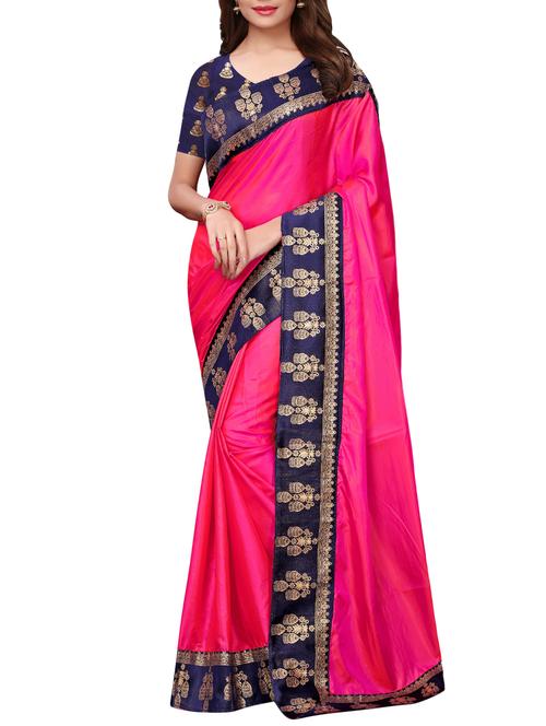ethnic motif printed saree with blouse - 15923468 - Very Small Image - 1
