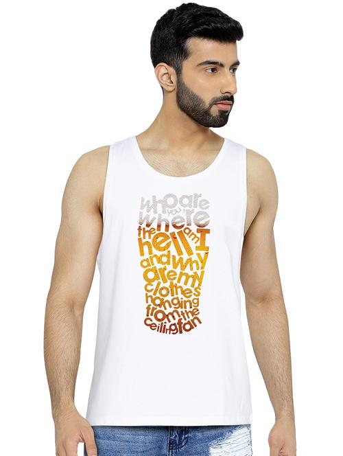 white printed vest - 15924727 - Very Small Image - 1