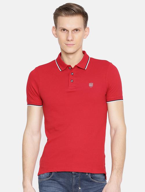 red solid polo t-shirt - 15925392 - Very Small Image - 1