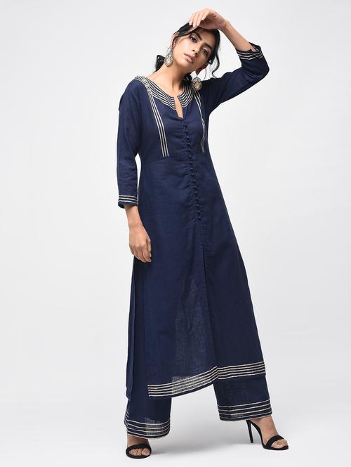 gota patti kurta with palazzo set - 15927020 - Very Small Image - 1