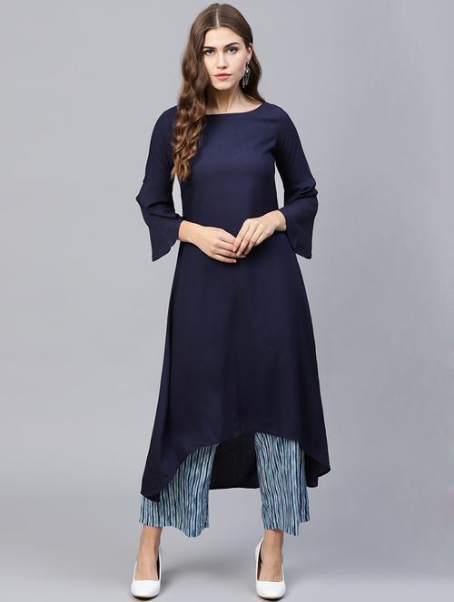 solid high-low kurta - 15927058 - Very Small Image - 1