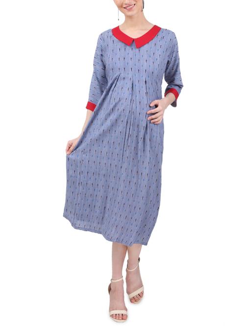 pleated maternity wear dress - 15927262 - Very Small Image - 1