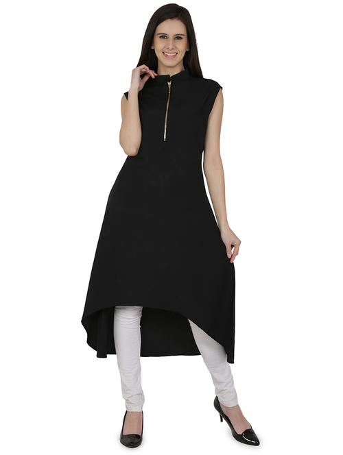 high low solid kurta - 15929972 - Very Small Image - 1