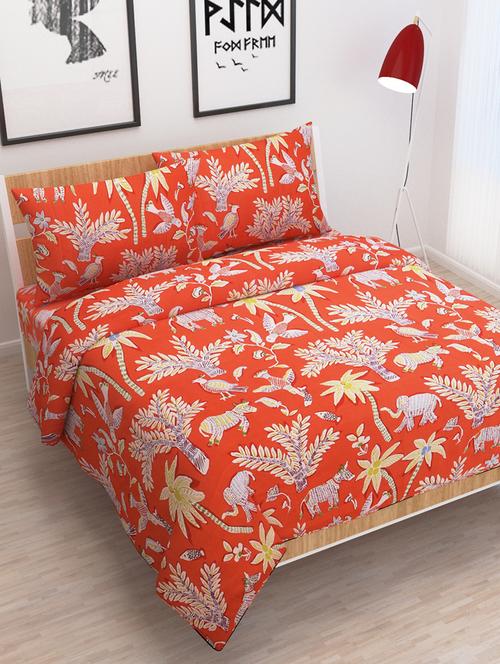 multicolor premium double bedsheet with 2 pillow covers - 15931548 - Very Small Image - 1