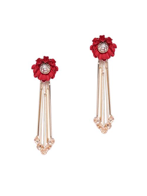 red brass drop earring - 15932857 - Very Small Image - 1