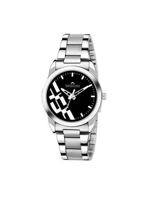 swisstone swss399-blk-ch round dial analog watch - 15933021 - Very Small Image - 1