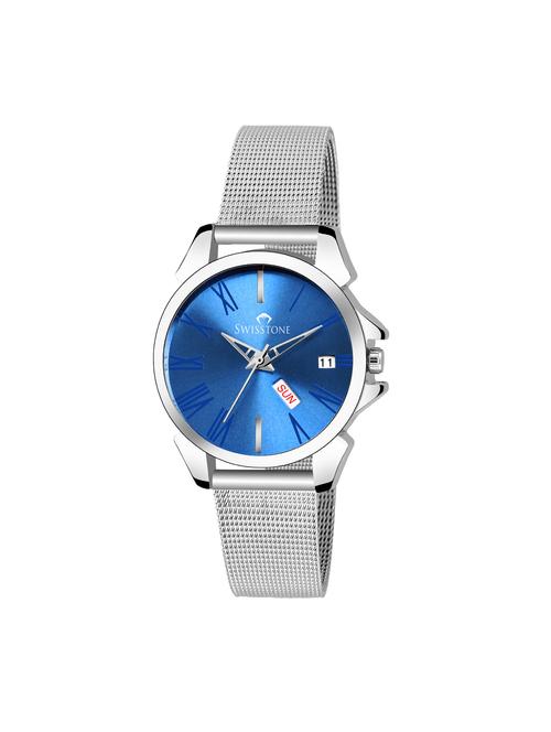 swisstone wt345-blu-ch round dial analog watch - 15933025 - Very Small Image - 1