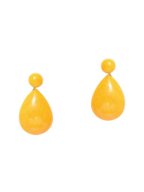 yellow brass drop earring - 15933226 - Very Small Image - 1