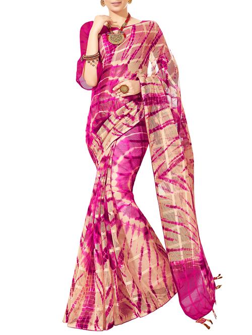 tonal shades shibori kota doria saree with blouse - 15933387 - Very Small Image - 1