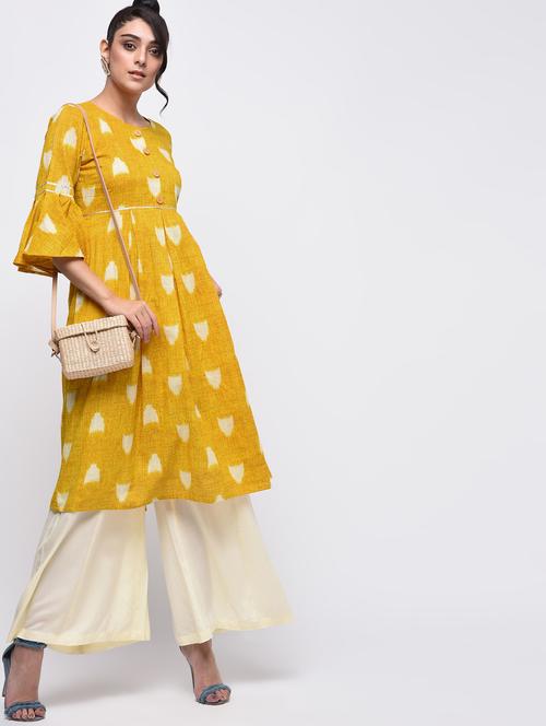 flared bell sleeves kurta - 15933709 - Very Small Image - 1