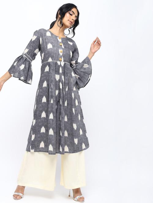  bell sleeved gotta work flared kurta - 15933710 - Very Small Image - 1