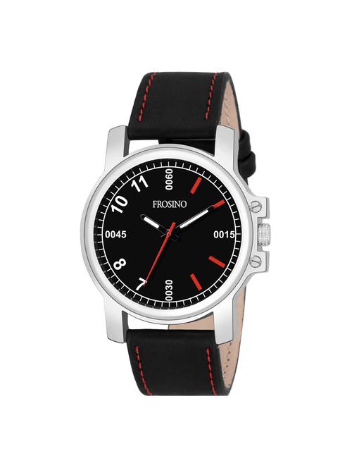 black mens fashion analog watch - 15933754 - Very Small Image - 1