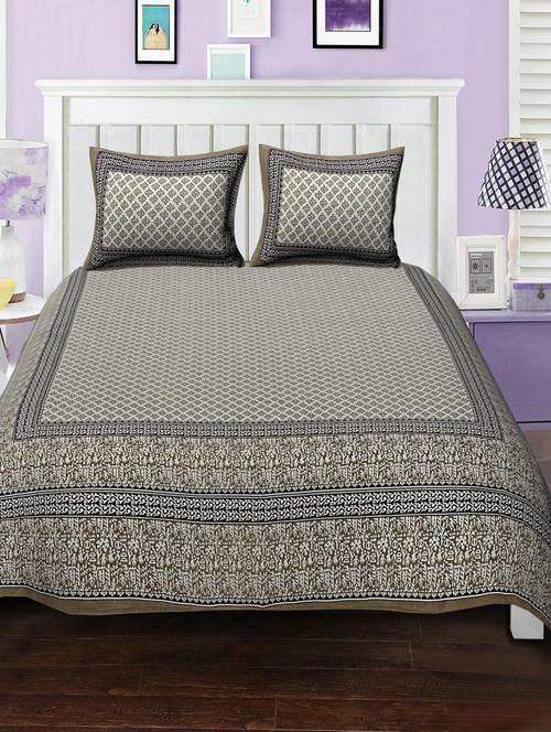 cotton bed sheet with 2 pillow covers - 15934480 - Very Small Image - 1