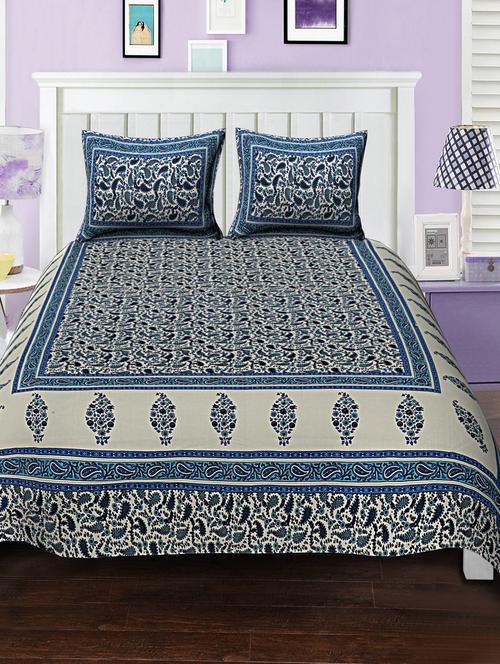cotton bed sheet with 2 pillow covers - 15934495 - Very Small Image - 1