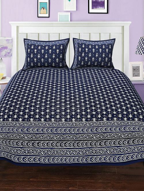 cotton bed sheet with 2 pillow covers - 15935311 - Very Small Image - 1