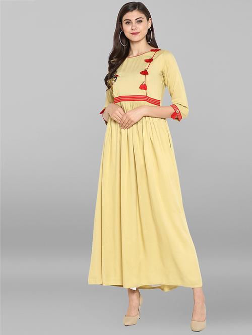 flared embridered kurta - 15935902 - Very Small Image - 1