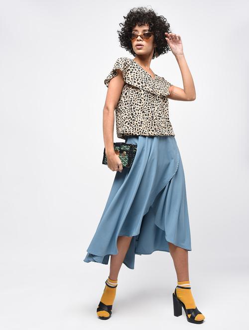 animal print blouson top - 15936500 - Very Small Image - 1