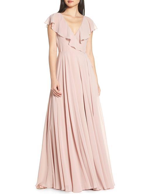 ruffle detail flared maxi dress - 15936534 - Very Small Image - 1