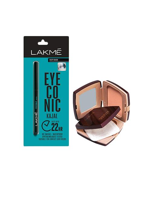 lakme radiance face compact pearl, 9g with eyeconic kajal, 0.35g - 15937332 - Very Small Image - 1
