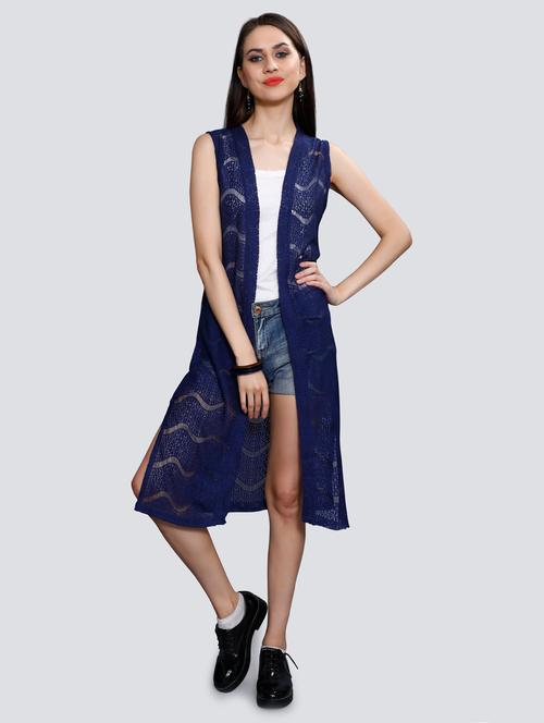 side slit laced shrug - 15937888 - Very Small Image - 1