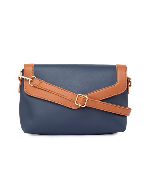 blue leatherette (pu) sling bag - 15939450 - Very Small Image - 1