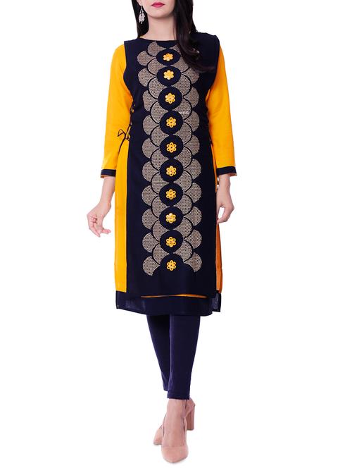 embroidered straight kurta - 15939803 - Very Small Image - 1