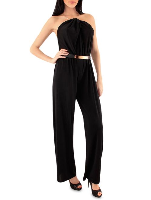 halter neck belted jumpsuit - 15940055 - Very Small Image - 1