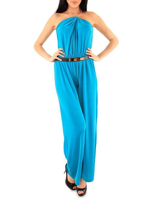 halter neck belted jumpsuit - 15940061 - Very Small Image - 1