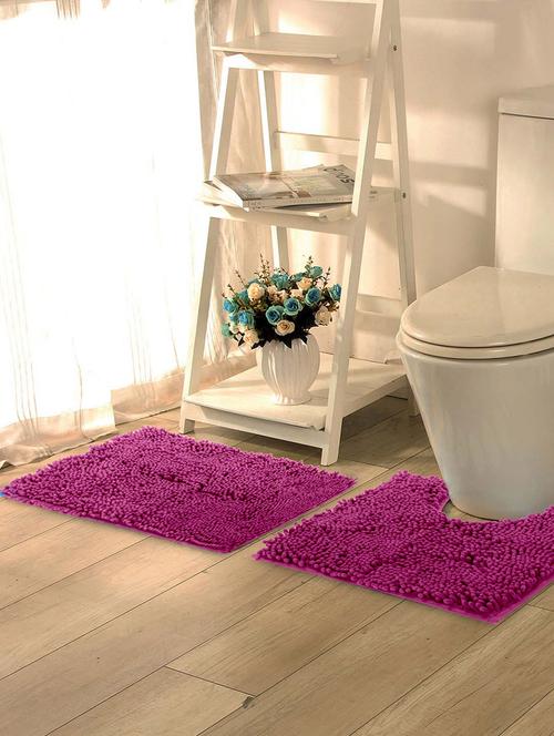 lushomes chenille rasberry rose thick and fluffy 2200 gsm bathmat - 15940619 - Very Small Image - 1