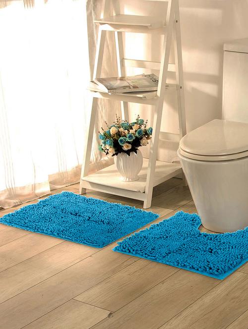 lushomes chenille peacock thick and fluffy 2200 gsm bathmat - 15940621 - Very Small Image - 1