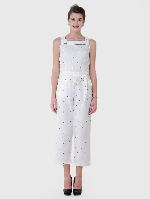 cut out back ditsy floral jumpsuit - 15941045 - Very Small Image - 1