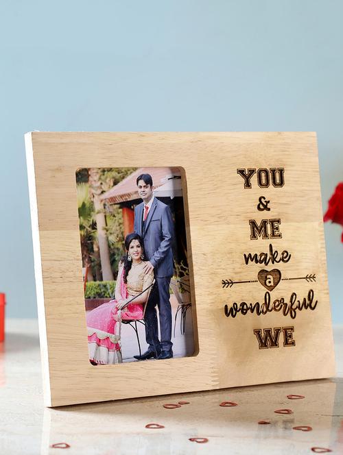 you & me engraved wooden photo frame(giftsfnp6807_val) - 15941896 - Very Small Image - 1
