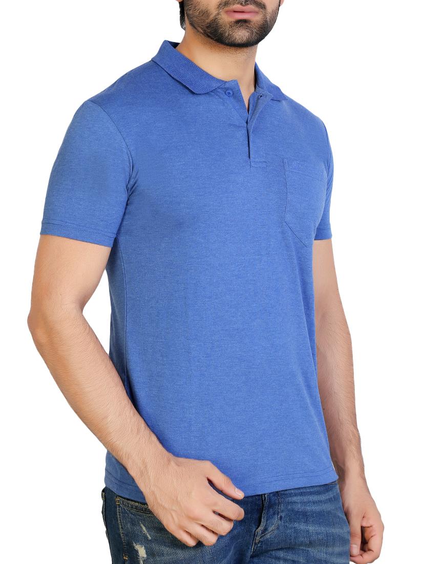blue solid pocket tshirt - 15942198 - Zoom Image - 1